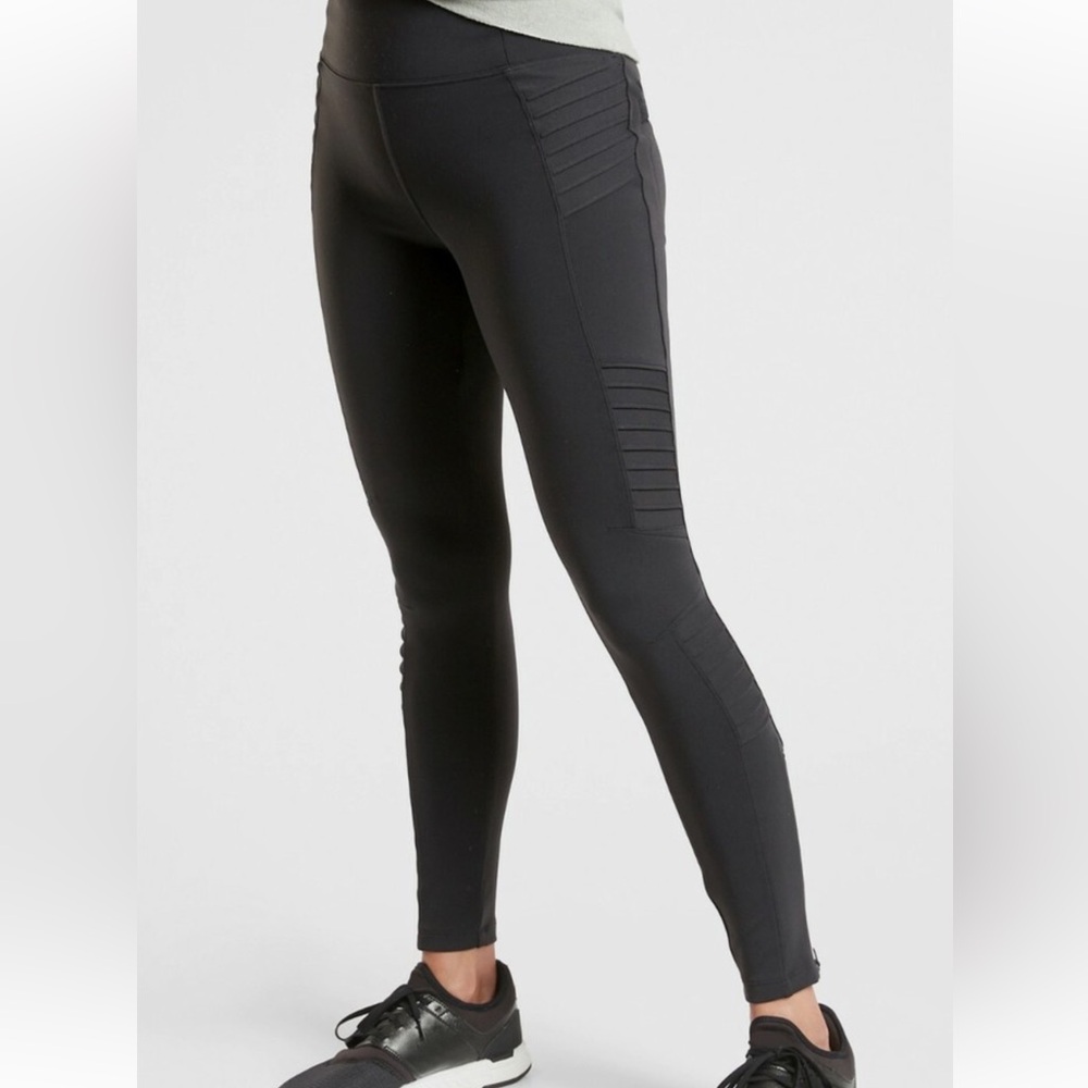 Athleta Delancey Moto Tight in Black